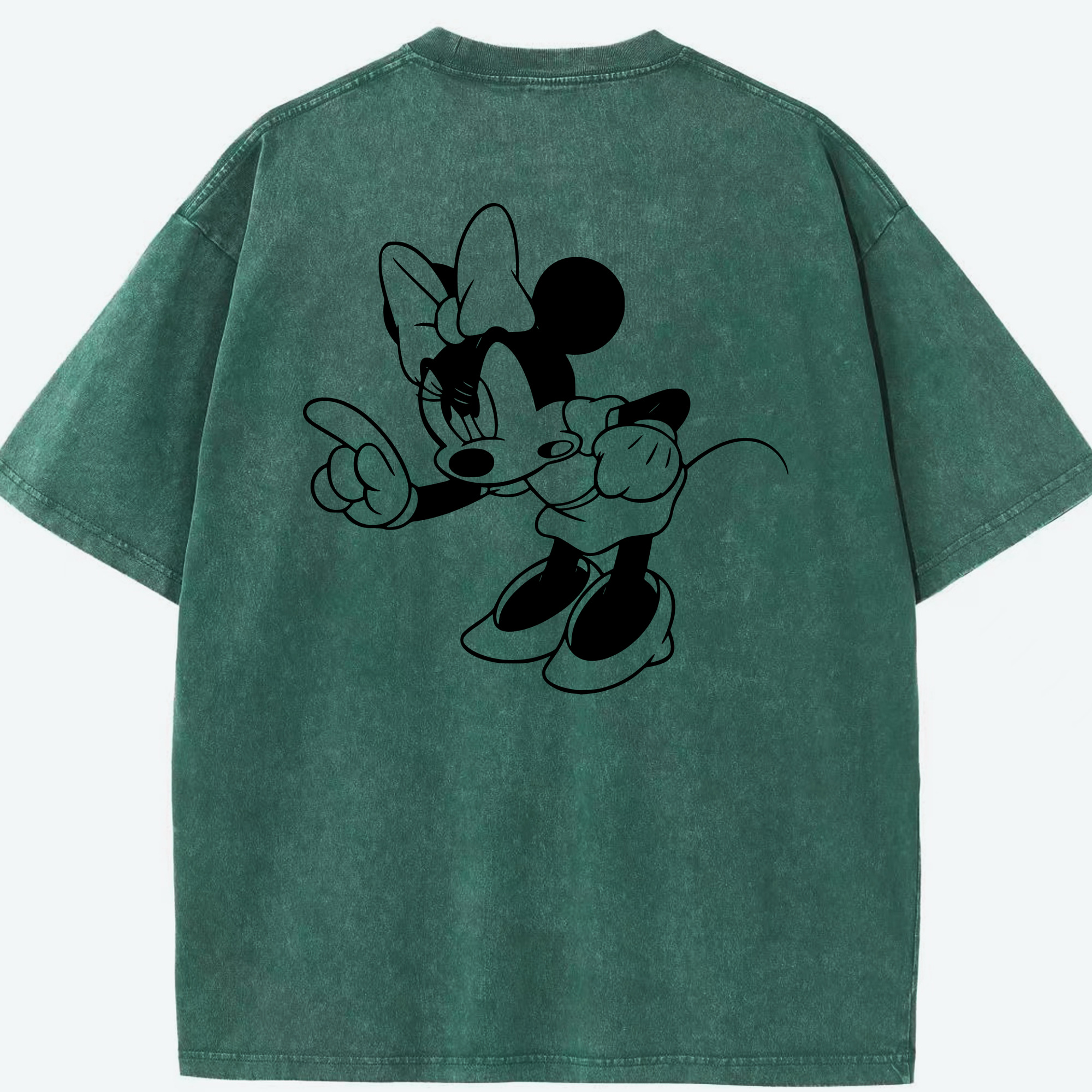 （画像用） ミッキーマウス Mickey Mouse 綿100% ヴィンテージ風 半袖Tシャツ（背面プリント）